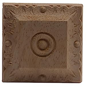 Unbehandeltes Holz Eck Holzschnitzerei Applikation Dekorative Schranktür Herzkante Kamin Vertikales Blumenstück Möbel Schrank 12 X 12 Cm
