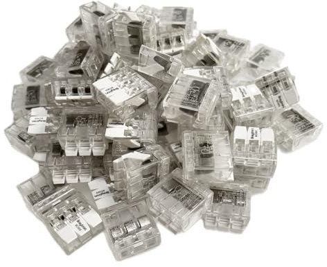 50x Klemme Verbindungsklemme Dosenklemme mit Hebel 0,2-4 mm 3-fach 50 stück