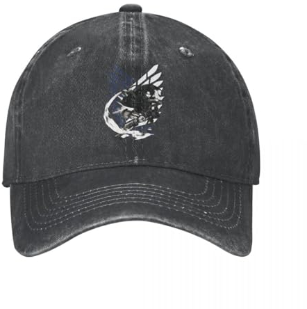YUONME Baseballmütze Vintage Attack On Titan Baseballkappe Männer Frauen Distressed Gewaschene Kopfbedeckung Shingeki no Kyojin Outdoor Running Golf Caps Hut Geschenk
