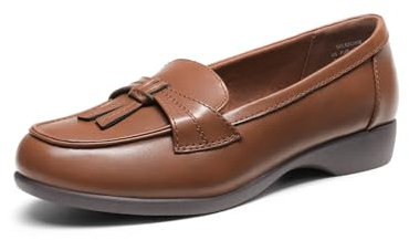 DREAM PAIRS Mocassins pour Femmes Classique Chaussures Plates de Femme Antidérapante et Flexible Mocassin Confortable,Size 39,Brun,SDLS2405W