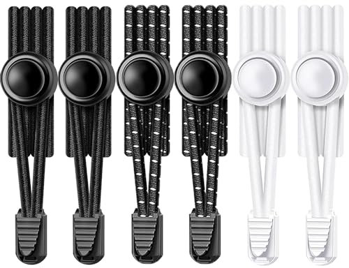 AOOTUERL 3 Pares Cordones Elásticos para Zapatillas Reflectante Cordones de Zapatos Deporte con Sistema de Autobloqueo, Niños Adultos Cordones sin Nudo