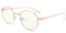 LANLANG Lesebrille 3,5 mit blaulichtfilter für herren damen, Anti Eyestrain UV Lesebrille mit 0-4,0 Dioptrien, Metall, Anti-Augen-Ermüdung, Gold, Rund, Leicht, ME-001-Gold, 3,5 Dioptrien