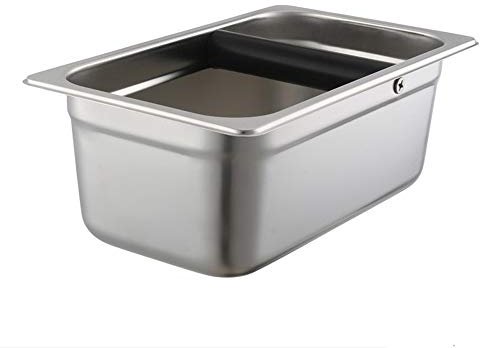 Edelstahl Kaffeesatz Abklopfbehälter Ausklopfbeh Kaffee Knock 3L Box Espresso Mühlen Tamper Container Abfall Recyclingkorb Gummi, Kaffeebehälter, Klein, Espresso, mit Geräuschreduzierung Gummiring