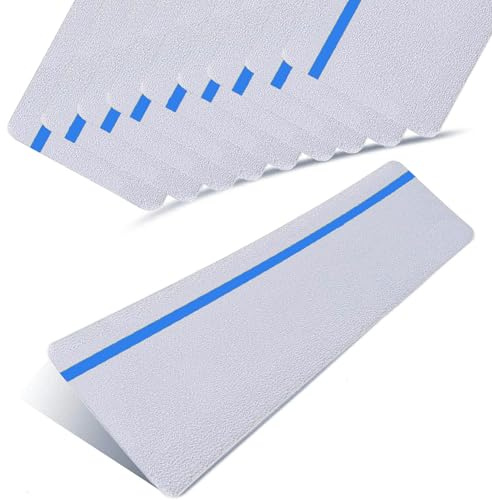 ONTWIE Bande Antidérapante Adhésive pour Escaliers, 15cm x 60cm, Antidérapant Escalier Autocollant, Bande Antidérapante Extérieur, Imperméable, Idéal pour les Escalier et les Marches Bleu Lumineux