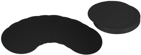 PATIKIL 50 Stück Moderationskarten Karteikarten Kreis-Karton, 21 cm runde Ausschnitt-Papierdicke Karton-Untersetzer für DIY-Bastelprojekte Klassenzimmer-Pinnwand-Dekoration, Schwarz