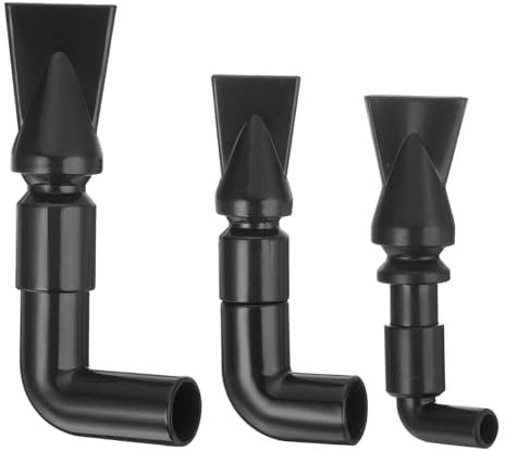 Sourcing Map 3-Pack Aquarium Nozzle, Plastic, 360° Rotatable, Black, 8mm/15mm/19mm OD, Flat Water Outlet, Easy to Install, Suitable for Fish Tanks & Aquariums