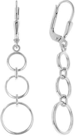 trendor Damen-Ohrringe Silber 925 Ohrhänger 68353 | modischer Ohrschmuck für Frauen, elegante Geschenkidee