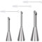 NIYATA - Kit de pastelería profesional, 3 piezas de col para adornar pico de crema y 3 cepillos de limpieza, boquillas de acero inoxidable y accesorios para repostería, utensilios de decoración para