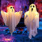 Hillylolly Fantasmas Colgantes de Halloween, Decoración Luminosa para Jardín, Exterior y Patio
