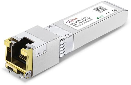 GIQITCK 2025Newest 10GBASE-T SFP+ à RJ45 Transceiver, Module SFP+ vers RJ45 en Cuivre 10G avec Puce RTL8261N pour Cisco SFP-10G-T-S, Ubiquiti UF-RJ45-10G, Netgear, Supermicro, Linksys, jusqu'à 30m