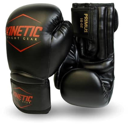 Kinetic Boxhandschuhe - für Männer und Frauen - Ideal für Training, Boxen, Kickboxen, Muay Thai, Sparring- Mit Klettverschluss - Für Anfänger & Profis - 10 12 14 16 oz