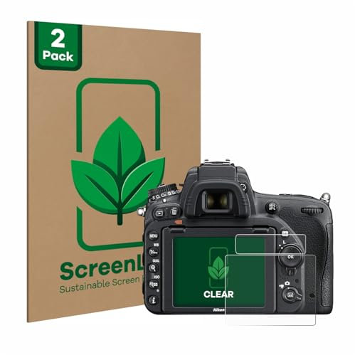 ScreenLeaf (2 Stück Schutzfolie für Nikon D750 [nachhaltiger Displayschutz, Folie, transparent, kratzfest]
