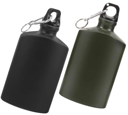 Sosoport 2St Wasserkocher im Freien camping flasche faltbare wasserflasche sport wasserflasche outdoor wasserflasche flache wasserflasche Wassertank Kantine aus Metall Aluminiumlegierung