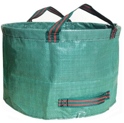 Sac poubelle de jardin) - Réutilisable, robuste, pliable - Avec anneau en plastique - Vert - VqM482 (vert, 81 x 46 cm)