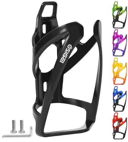 OSIGEI Bottle Holder Bicycle Updated Version Drink Holder 35 g Lightweight Water Bottle Holder Colour Gradient Drink Holder Bicycle for MTB and Road Bikes (Black)