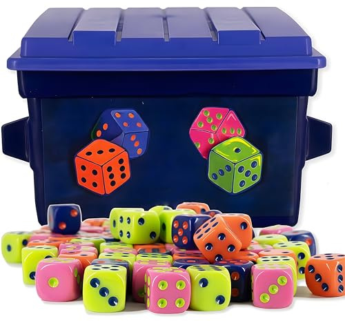 NIEEKRUN Quick-Paced Family Dice Game with 80 Colorful Dice and Storage Bin Family Interactive Party Game Fun Gift Idea for Adults, 2-8 Players