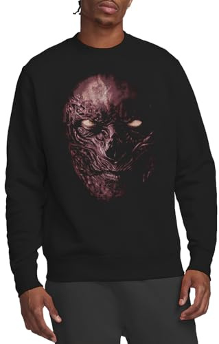 Stranger Things Unisex Stranger Things Vecna Oversized Face Unisex Sweatshirt, Black Sweatshirt (1er Pack)