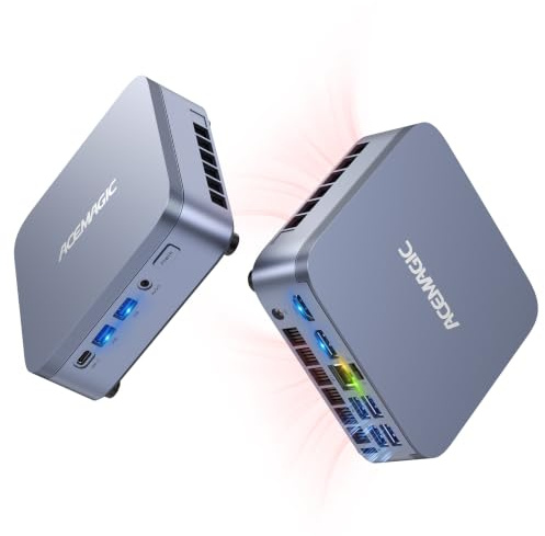 ACEMAGIC M5 Mini PC Intel Core i5 14500HX (14 Core), 32GB DDR4 1024GB SSD | Mini Computer W-11 Pro, WiFi 6/BT5.2/Type-C/HDMI 4K/fino a 4,9GHz, Adatto ai Creatori di Contenuti- Blu