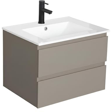 MOB-IN Einfaches Waschtisch, 60 cm, Sorrento + Waschbecken