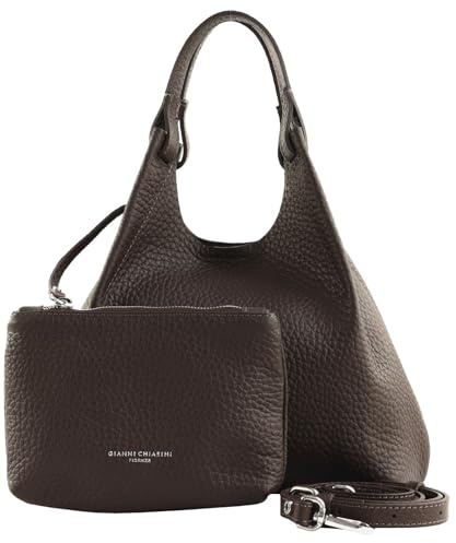 Gianni CHIARINI Leder Handtasche Schultertasche Dua Handbag Espresso dunkelbraun