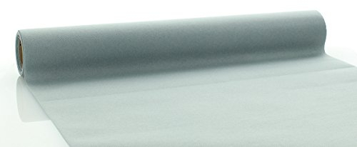 Sovie Home Linclass®Airlaid Tischläufer 40cm x 4,8m | Einmal-Tischdecke | ideal für Hochzeit und Party | Grau | 1 Stück