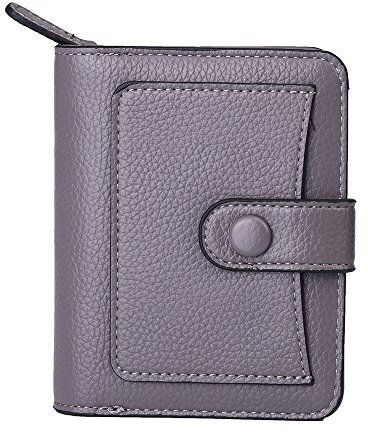 Petite Porte-Monnaie Vodabang Femme Bourse Court Portefeuille (Grey)