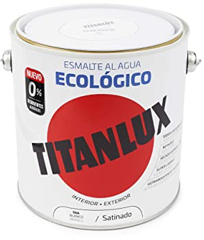 Titanlux - Esmalte agua ecologico santinado, Blanco, 2,5L (ref. 01T056625)
