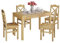 Rustikale Tischgruppe Esstisch und 4 Stühle Kiefer Massivholz 90.70-51 B-Set 20