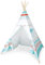 Small Foot Spielzelt Tipi aus Holz und Baumwolle, Spiel-und Rückzugsort, Leichter Auf-und Abbau, ab 2 Jahren, Bunt 11216, Mehrfarbig, S