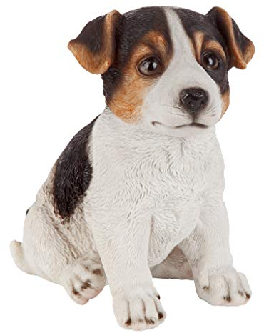 Design Toscano Jack Russel Terrier Hundestatue, Sammlerstück, Schwarz/Weiß