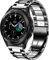 DEALELE Armband Kompatibel mit Samsung Galaxy Watch 7 / FE / 6/6 Classic / 5/5 Pro / 4/4 Classic / 3 41mm / Huawei GT3 42mm, 20mm Edelstahl Metall Ersatz Armbänd für Herren Damen, Schwarz/silber