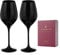 DIAMANTE Black Crystal Glasses - 'Ghost Black’ Collection Wine Glasses - Perfect Wine Tasting Wine Glasses for Blind Wine Tasting