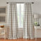 Elrene Home Fashions Brighton - Cortina Opaca a Cuadros para Ventana de Sala de Estar y Dormitorio, con pestañas de Bolsillo para Barra, 132 x 213 cm, Color Negro, 1 Panel