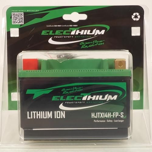 Batterie Lithium Electhium compatible avec Moto BMW 1200 R Nine-T Pure Euro4 2017 à 2023 HJTX14H-FP-S / YTX14-BS / YTX14H-BS / 12V 4Ah