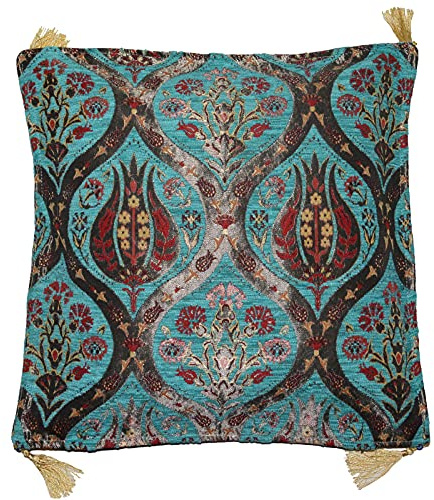 Deko-Kissenbezüge Kissenhülle Orientalische DekoKissen Deko Bezug Kissen 43x43cm (Türkis)