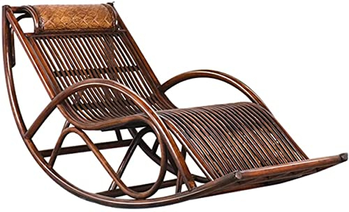 dtkmkj Korbstuhl Schaukelstuhl Recliner Traditionell Handgewebt, Geeignet für Garten, Hof, Balkon, Wohnzimmer 170X70x90cm(Color:C)