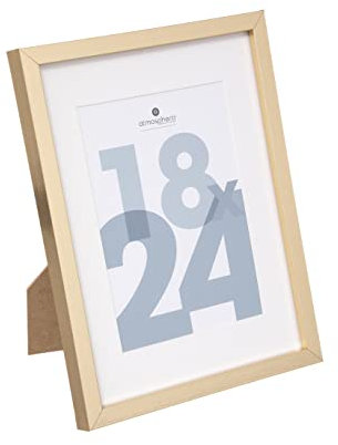 Atmosphera - Cadre photo Manu - doré - bois 18x24 cm