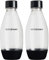 sodastream 0,5 l Doppelpack, spülmaschinenfest, schlanke Flasche (schwarz)