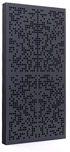 Bluetone Acoustics Binary AbFuser Akustikpaneele – Schalldämmung Akustikplatten – Akustik Absorber und Diffusor zum Heimkino, Studio, Wohnzimmer- Acoustic Panel (100x50x5cm, Anthrazite)