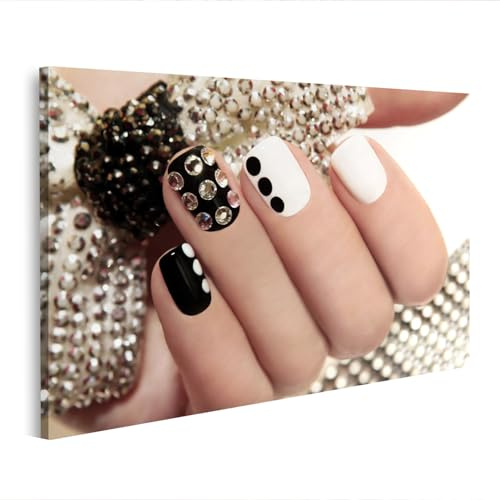 islandburner Bild auf Leinwand Maniküre kurze Nägel Nail Studio Bilder Drucke Wandbilder Wanddekoration