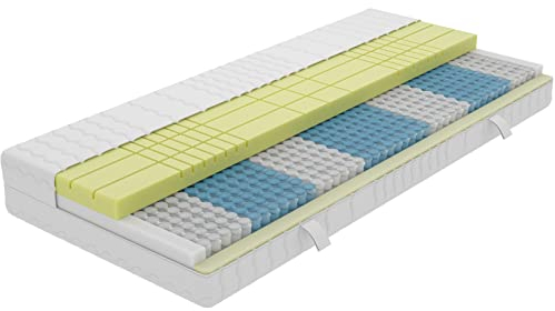 AM Qualitätsmatratzen 3D Deluxe Taschenfederkernmatratze 140x200cm H2 24cm - Made in Germany & Oeko TEX Zertifiziert - Orthopädische Matratze 140x200 H2 mit Lyocell Bezug - 7 Zonen Federkernmatratze