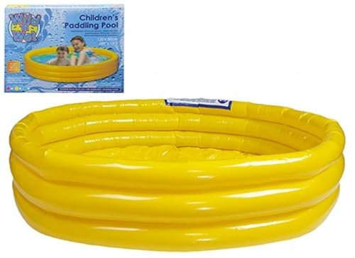 Fun Yellow 3 Ring Paddling Pool - 121.92cm x 30.48cm (1 Pc.) - Durable Quality - Perfect for Summer & Family Moments