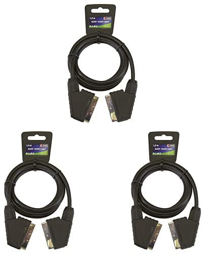Emos AV Scart – Cavo scart 1,5 m, sl2001, Pacco da 3