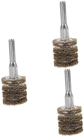 VILLFUL 3pcs Wire Brush Drill Attachment Rust Removal for Cars Patio Brush Coarse Wire Wheel Drill Sanding Attachment Accessories