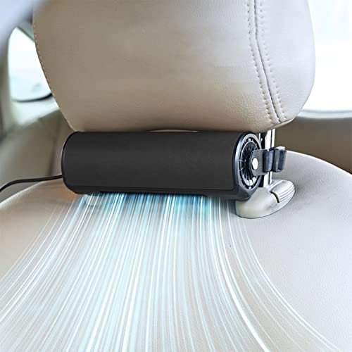 Mogame Car Fans for Rear Seat Passenger Portable Car Seat Fan Headrest-3 Speed, Quiet -Backseat Car Fan USB Cooling Air Fan for SUV, RV, Vehicles (Black)