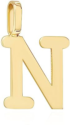 NKlaus Kettenanhänger Buchstabe N 333 Gelb gold 8 Karat 11,7x7mm Amulett Anhänger 14466