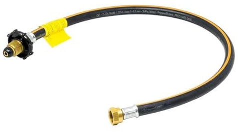Hamilton Gas Products Handwheel POL Pigtail Hose - 0.45m x W20 | Connect Motorhome & Caravan to Propane Gas Cylinder & Changeover | Soft Nose Handwheel POL, No Spanner Needed