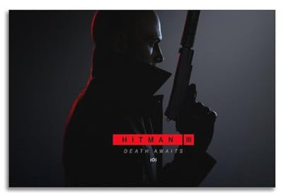 Hitman 3-Spiel-Poster, dekoratives Gemälde, Leinwand, Wandposter und Kunstdruck, modernes Familienschlafzimmer-Dekor-Poster, 20 x 30 cm