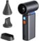 JISULIFE Super Jet Fan, 8500mAh Portable Handheld, 100000 RPM Electric Air Duster, 20m/s Dry Blower, 100 Speed Gears Turbo Fan Digital Display, Rechargeable Compressed Air Duster - Dark Grey