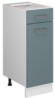 Vicco Mueble bajo de Cocina R-Line, Gris Azulado/Blanco, 30 cm sin encimera